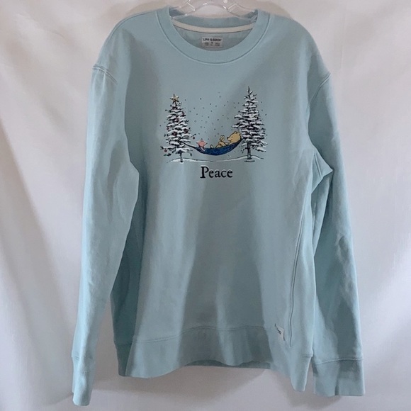 F408 Unisex Life is Good Peace Sweatshirt - Picture 3 of 15